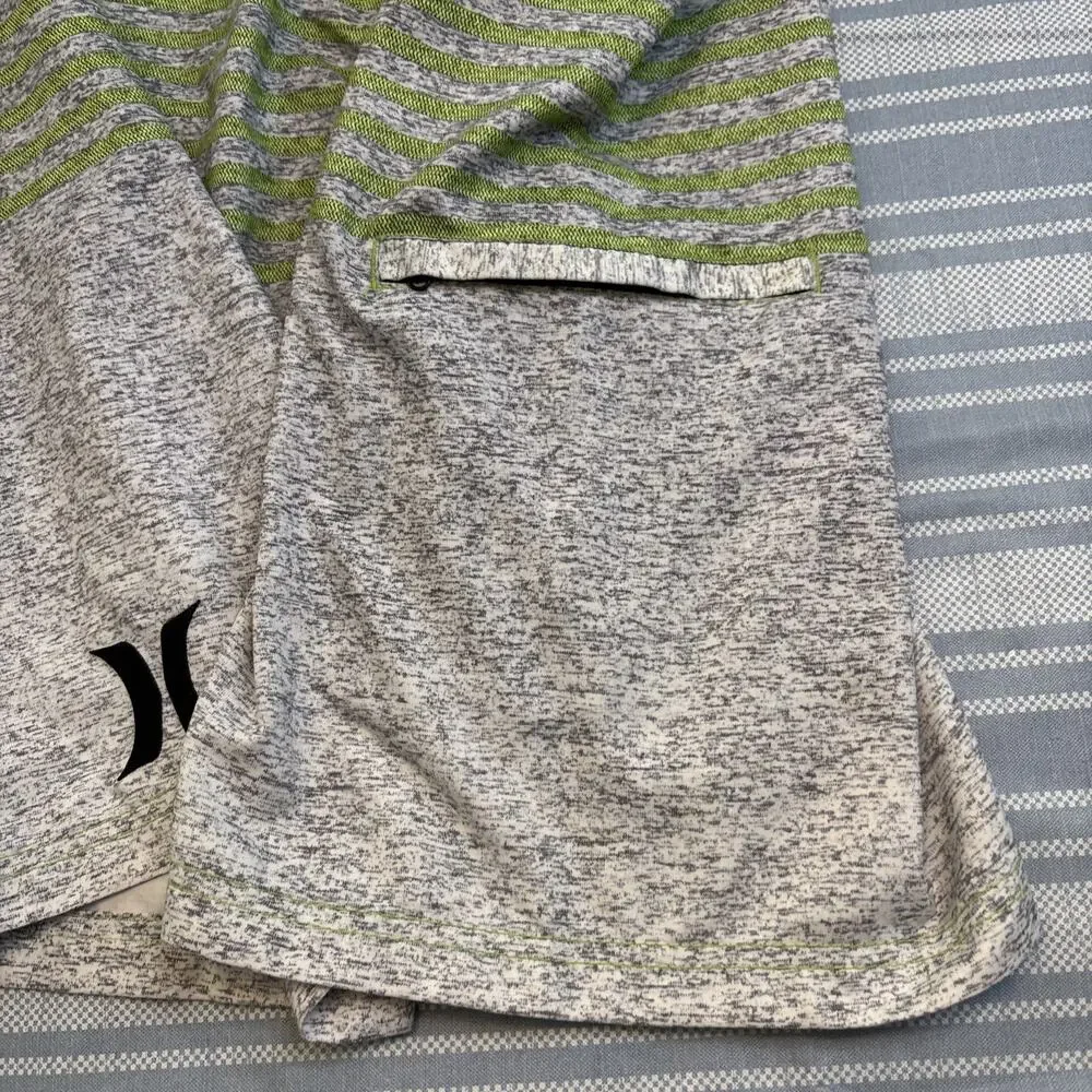 Hurley Board Swim Trunks Shorts Colorful Striped Logo Pocket Tie - Picture 9 of 11